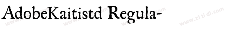 AdobeKaitistd Regula字体转换